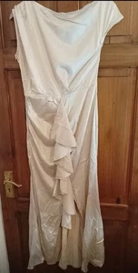 Women Elegant Evening Dress With Off Shoulder And Flattering Front Slit